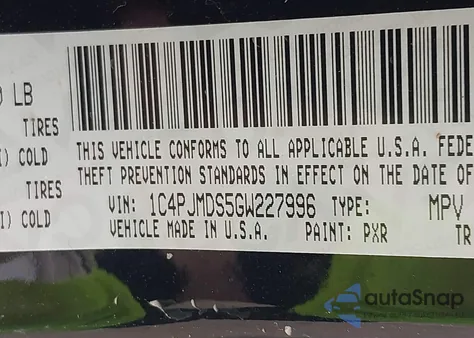 2016 Jeep Cherokee Limited из США, поврежденный, VIN 1C4PJMDS5GW227996